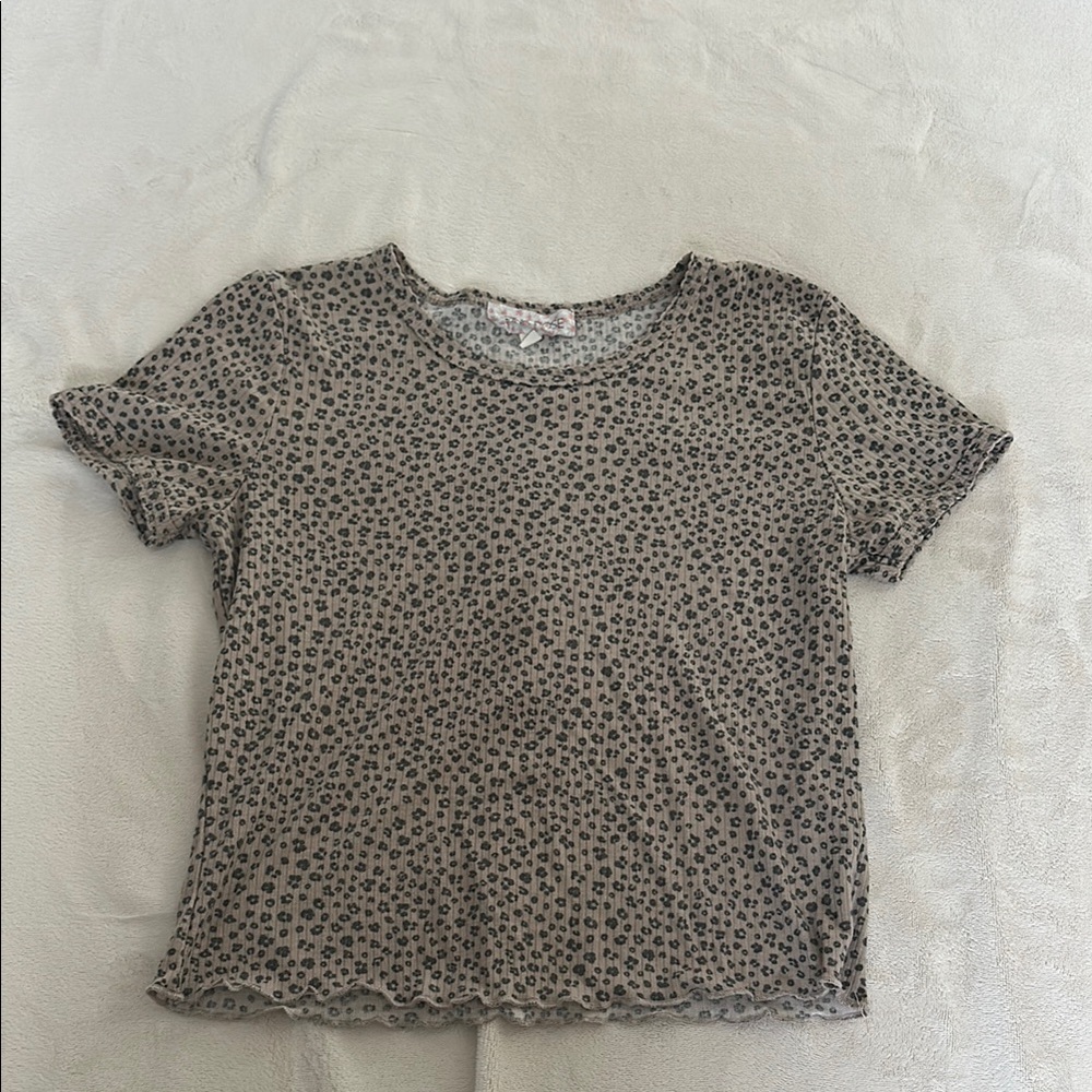 Pink rose cheetah print shirt